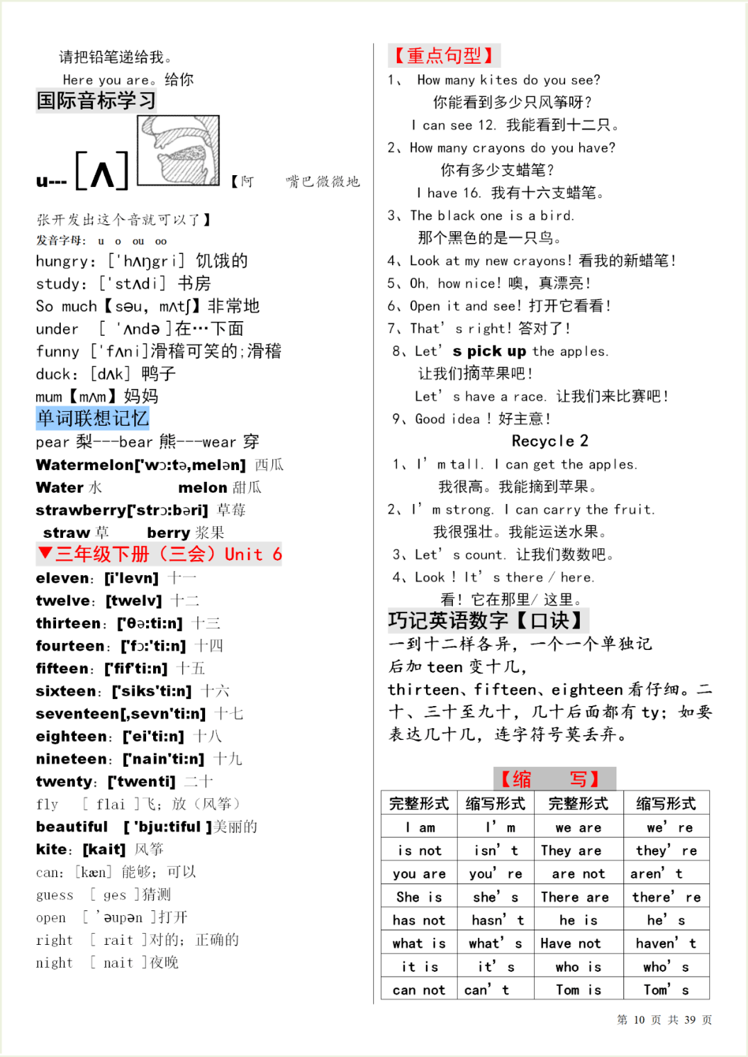 
暑假必备：小学英语单词表汇总（附音标）【太阳成集团tyc7111cc】(图28)